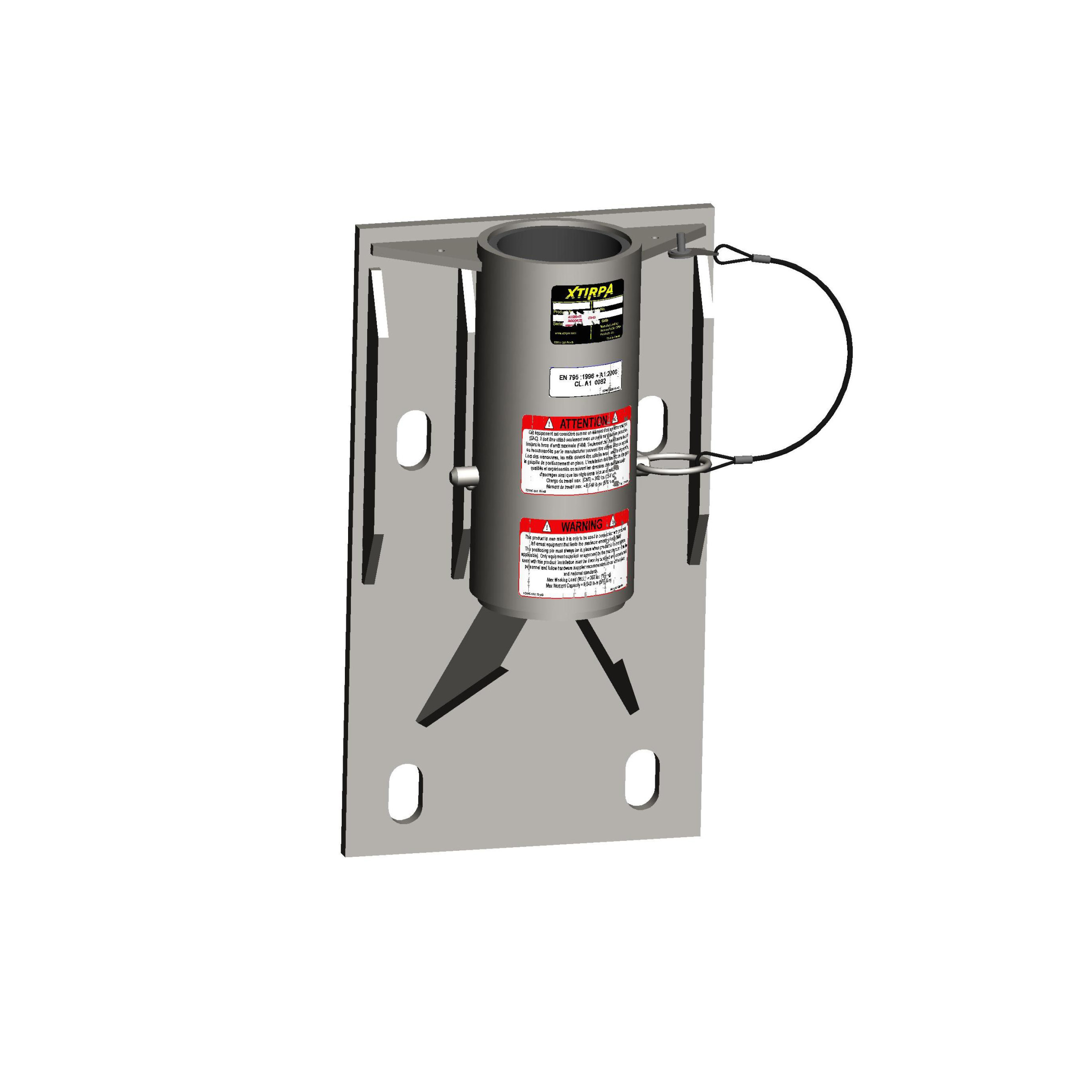 3" Wall Adapter, Zinc Plated